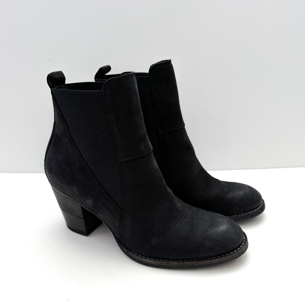 Paul Green Jules Nubuck Suede Black Chelsea Ankle Boots